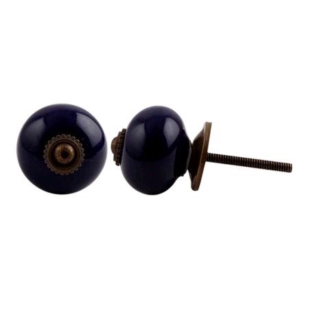Navy Blue Antique Fitting Ceramic Knob